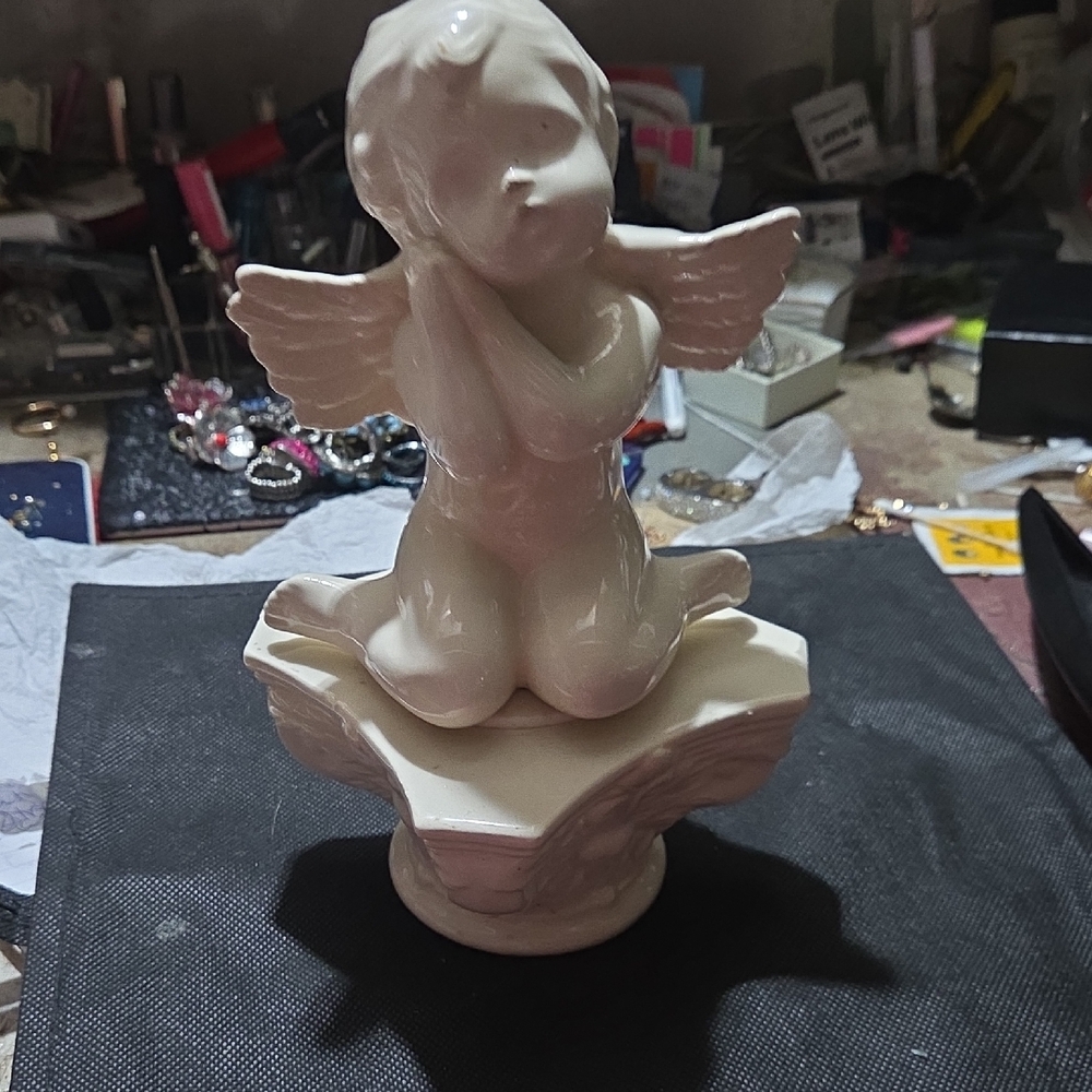 Large Vintage W Germany  Angel Music Box Worka